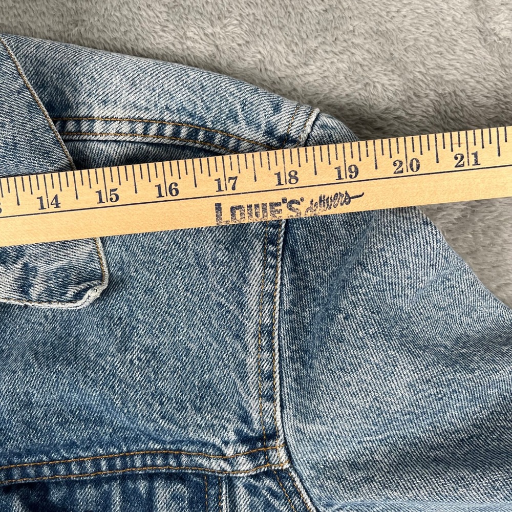 Vintage Levis 70506-0216 Denim Trucker Jacket 44R Made in the USA Distressed - Picture 10 of 13